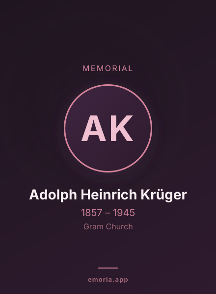 Memorial portrait of Adolph Heinrich Krüger