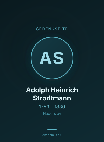 Gedenkportrait von Adolph Heinrich Strodtmann