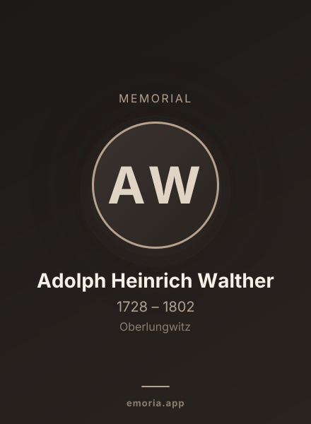 Memorial portrait of Adolph Heinrich Walther