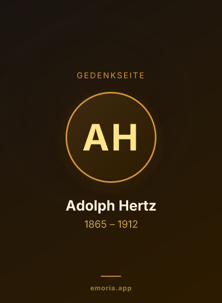 Gedenkportrait von Adolph Hertz