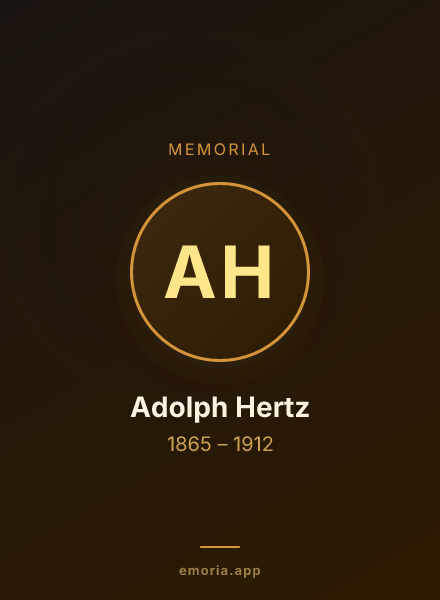 Memorial portrait of Adolph Hertz