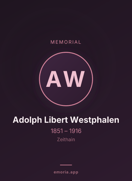 Memorial portrait of Adolph Libert Westphalen