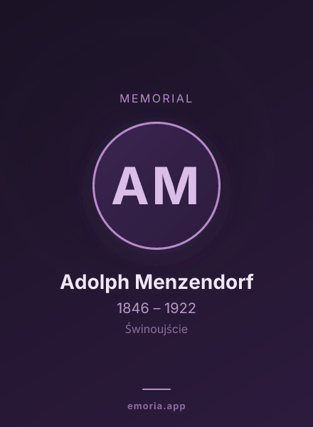 Memorial portrait of Adolph Menzendorf