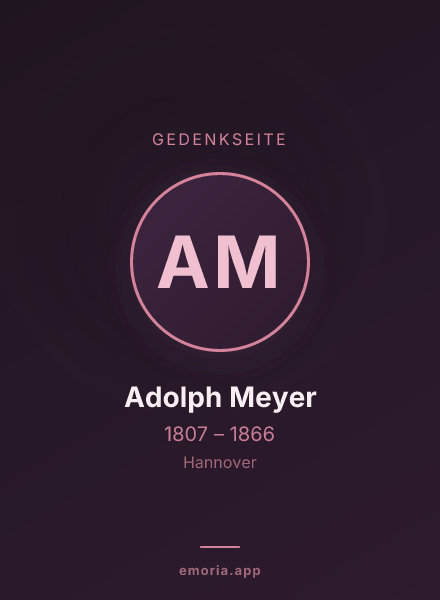 Gedenkportrait von Adolph Meyer