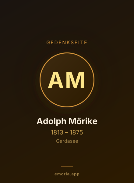 Gedenkportrait von Adolph Mörike