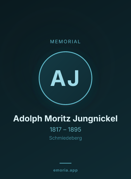 Memorial portrait of Adolph Moritz Jungnickel