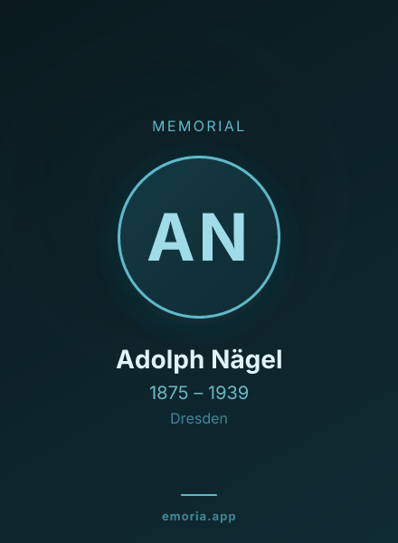 Memorial portrait of Adolph Nägel