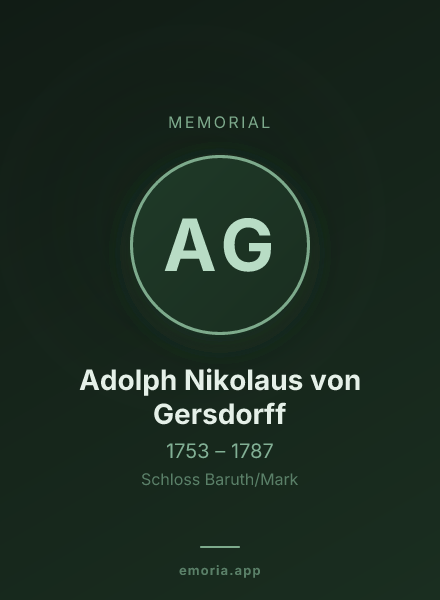 Memorial portrait of Adolph Nikolaus von Gersdorff