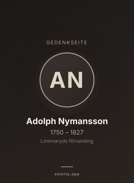 Gedenkportrait von Adolph Nymansson