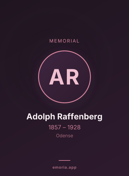 Memorial portrait of Adolph Raffenberg