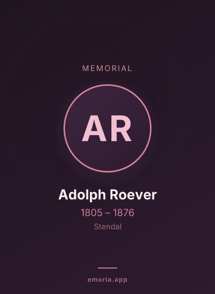 Memorial portrait of Adolph Roever