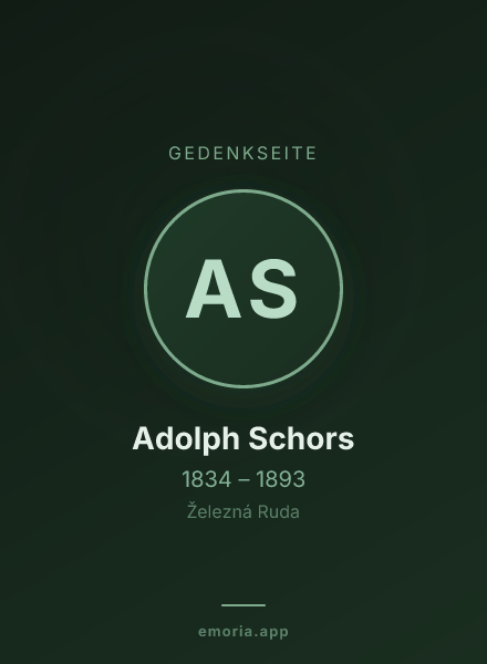 Gedenkportrait von Adolph Schors