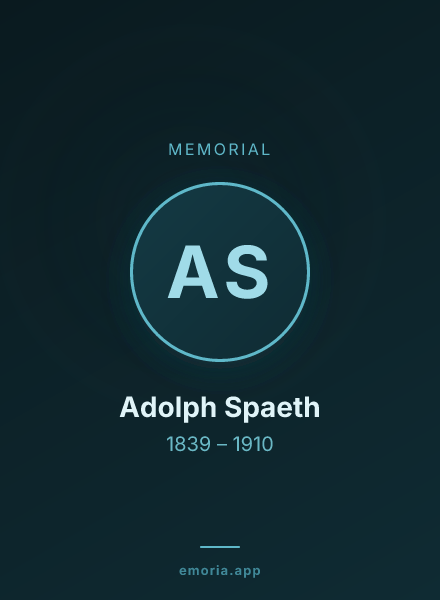 Memorial portrait of Adolph Spaeth
