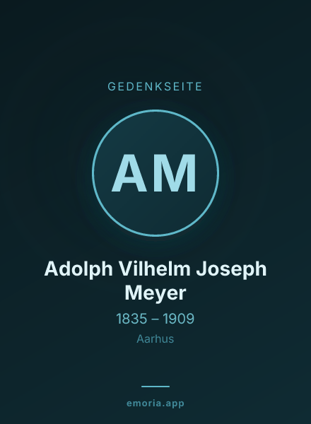Gedenkportrait von Adolph Vilhelm Joseph Meyer