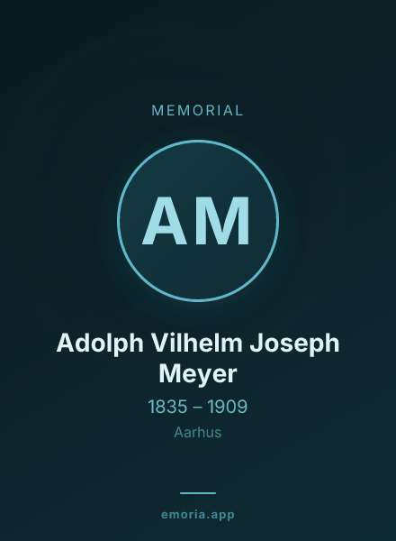 Memorial portrait of Adolph Vilhelm Joseph Meyer