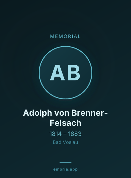 Memorial portrait of Adolph von Brenner-Felsach