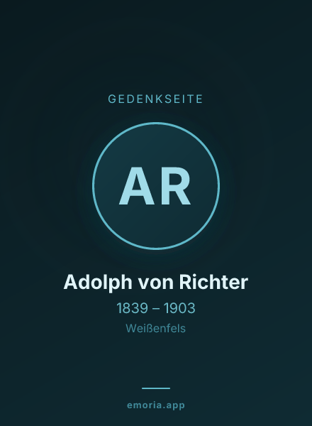 Gedenkportrait von Adolph von Richter