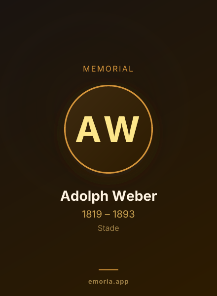 Memorial portrait of Adolph Weber