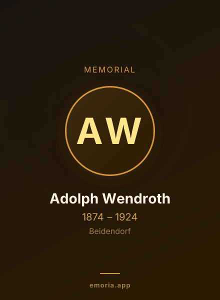 Memorial portrait of Adolph Wendroth