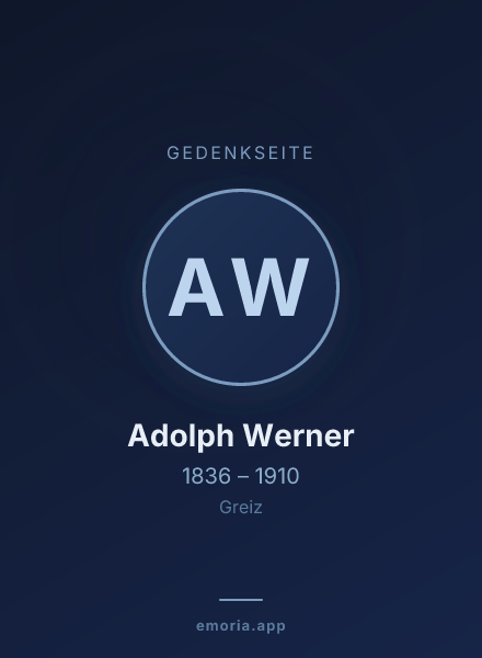 Gedenkportrait von Adolph Werner