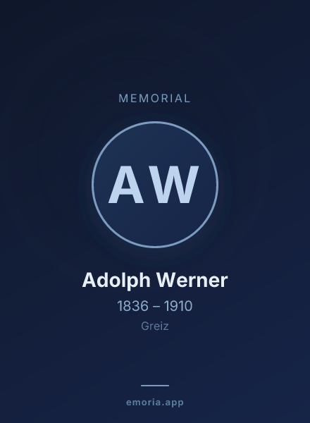 Memorial portrait of Adolph Werner
