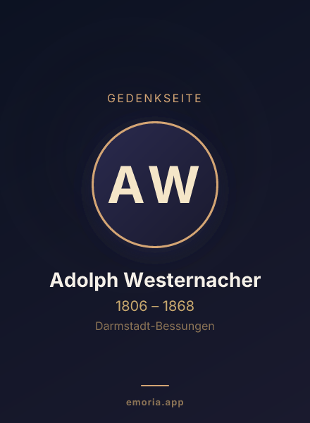 Gedenkportrait von Adolph Westernacher