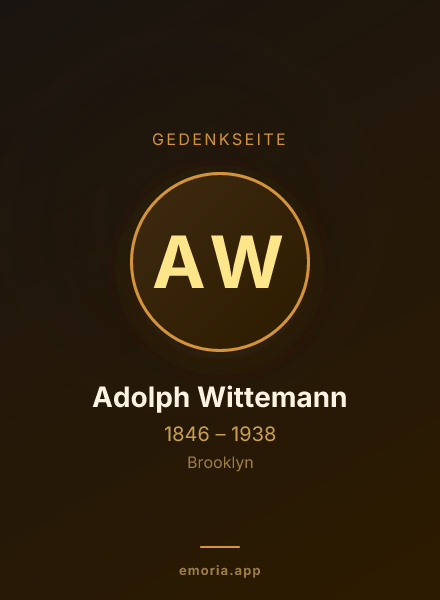 Gedenkportrait von Adolph Wittemann