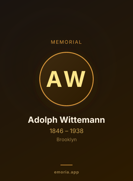 Memorial portrait of Adolph Wittemann