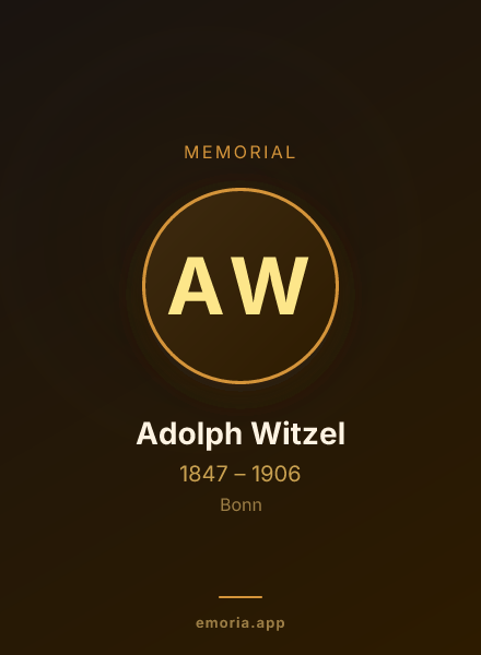 Memorial portrait of Adolph Witzel