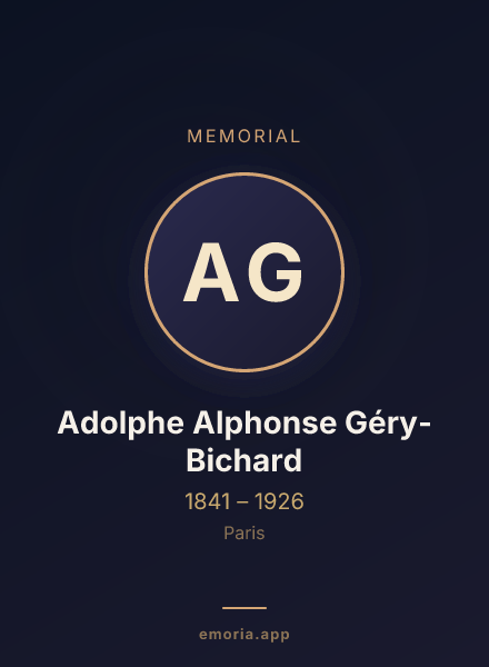 Memorial portrait of Adolphe Alphonse Géry-Bichard