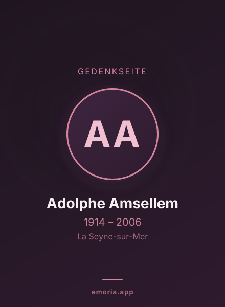 Gedenkportrait von Adolphe Amsellem