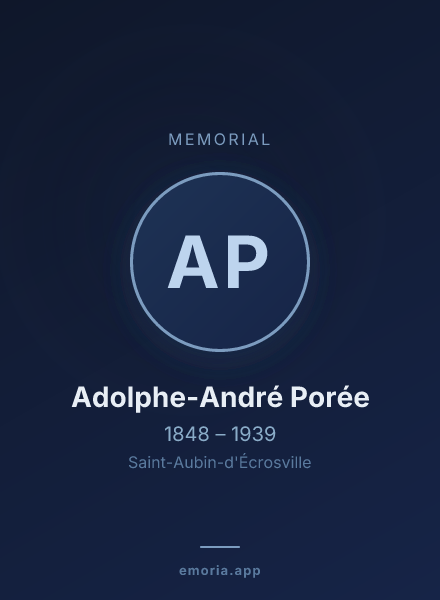 Memorial portrait of Adolphe-André Porée