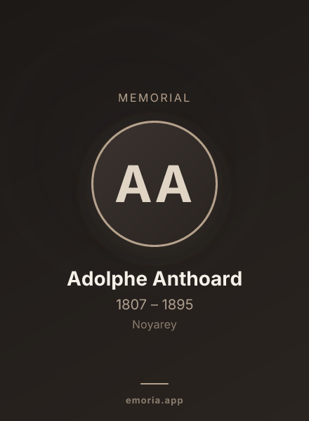 Memorial portrait of Adolphe Anthoard