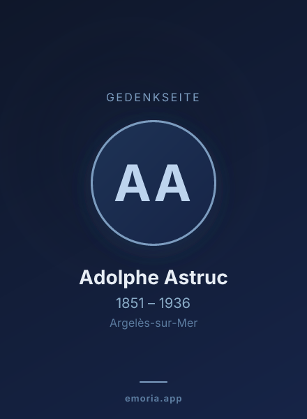 Gedenkportrait von Adolphe Astruc