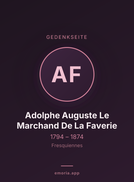 Gedenkportrait von Adolphe Auguste Le Marchand De La Faverie