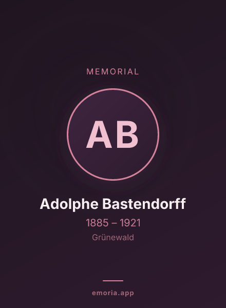 Memorial portrait of Adolphe Bastendorff