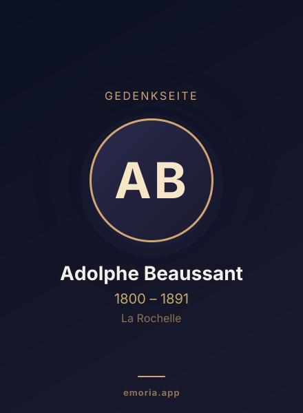 Gedenkportrait von Adolphe Beaussant