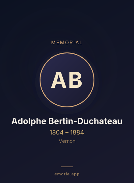 Memorial portrait of Adolphe Bertin-Duchateau