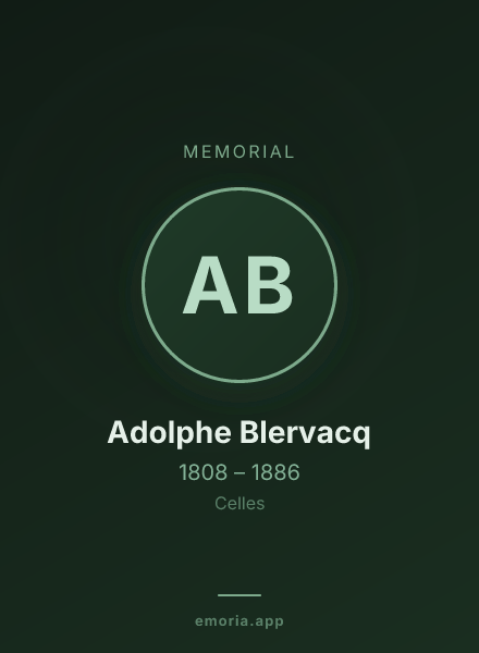Memorial portrait of Adolphe Blervacq