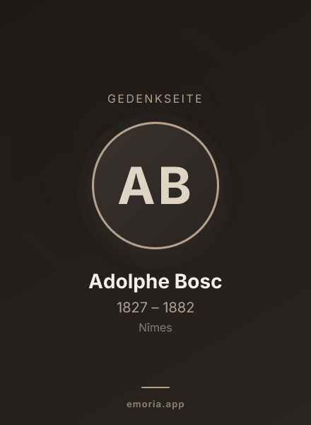 Gedenkportrait von Adolphe Bosc
