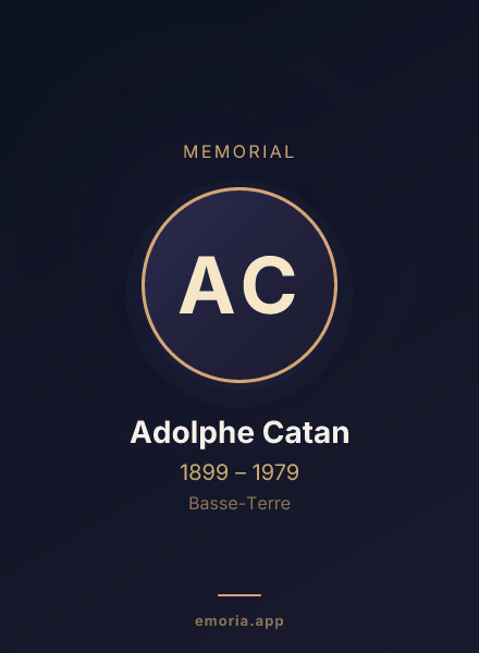 Memorial portrait of Adolphe Catan
