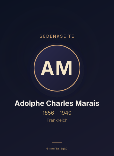 Gedenkportrait von Adolphe Charles Marais