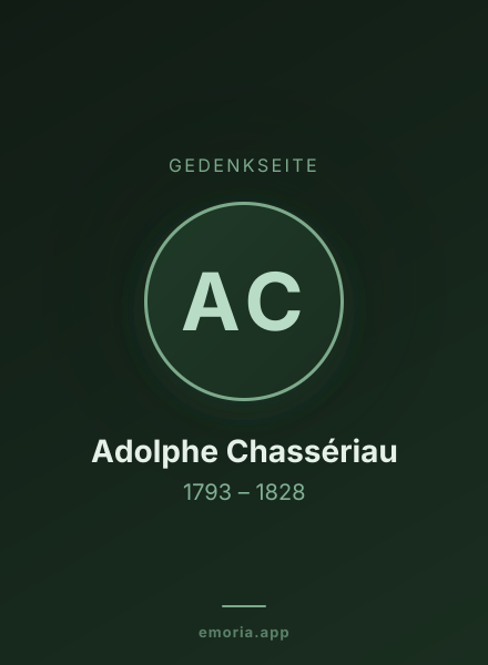 Gedenkportrait von Adolphe Chassériau
