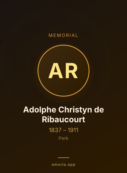 Memorial portrait of Adolphe Christyn de Ribaucourt