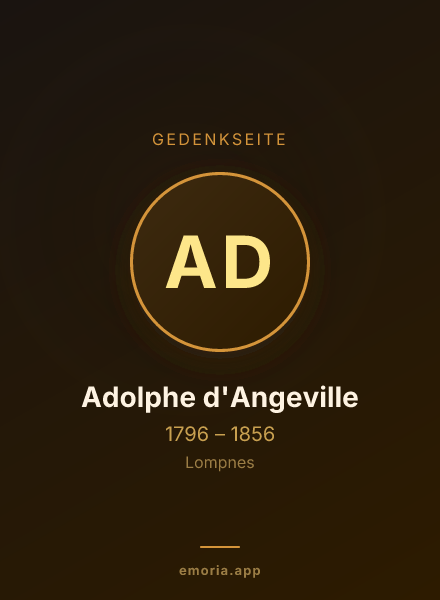 Gedenkportrait von Adolphe d'Angeville