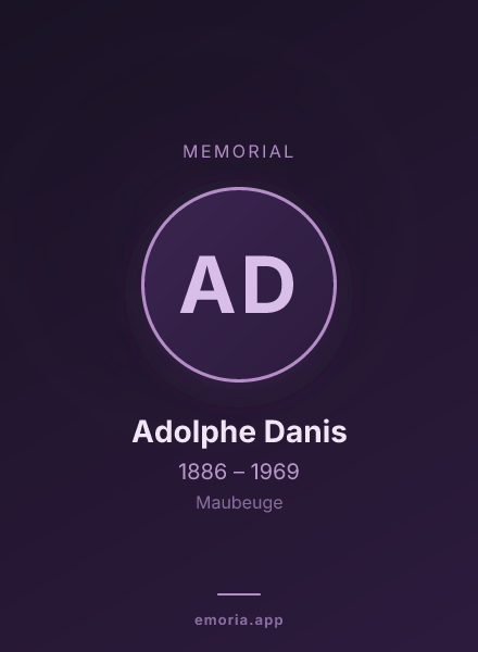 Memorial portrait of Adolphe Danis