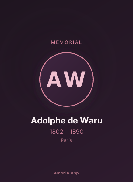 Memorial portrait of Adolphe de Waru