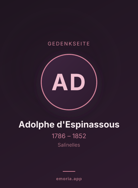 Gedenkportrait von Adolphe d'Espinassous