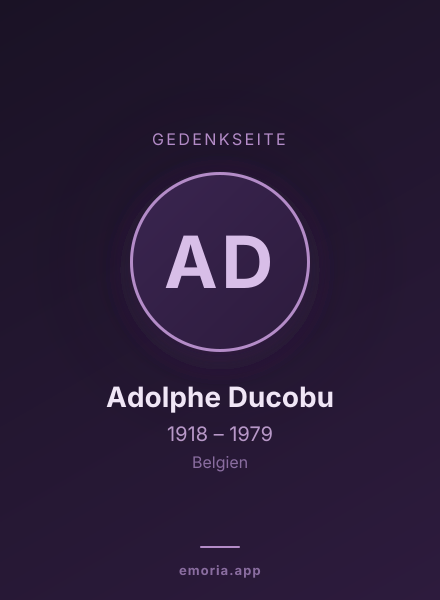 Gedenkportrait von Adolphe Ducobu