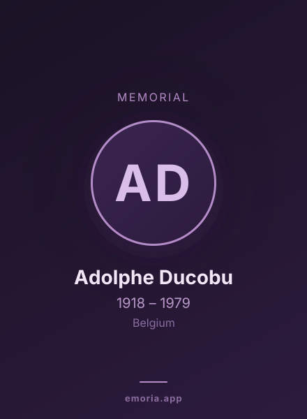 Memorial portrait of Adolphe Ducobu
